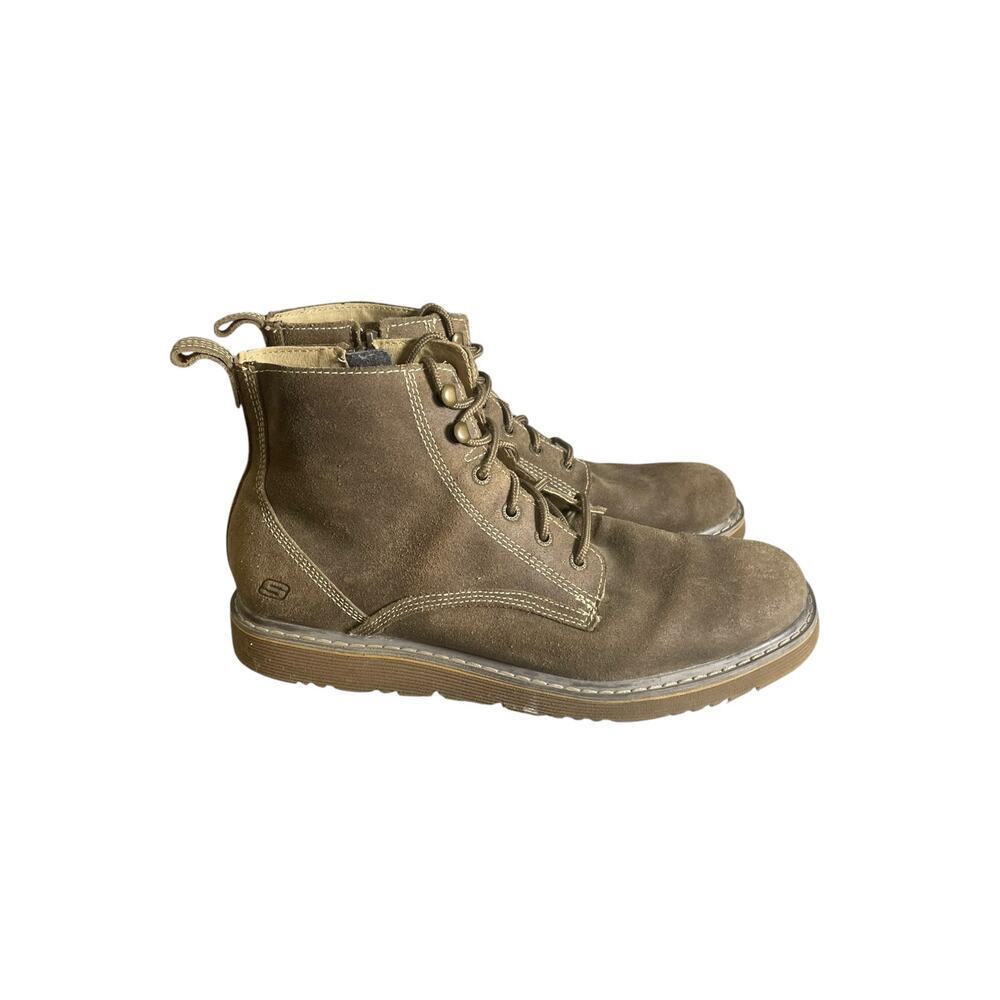 Skechers Men’s Beige Suede Lace Up Utility 6” Boots Size-11 - Picture 4 of 9